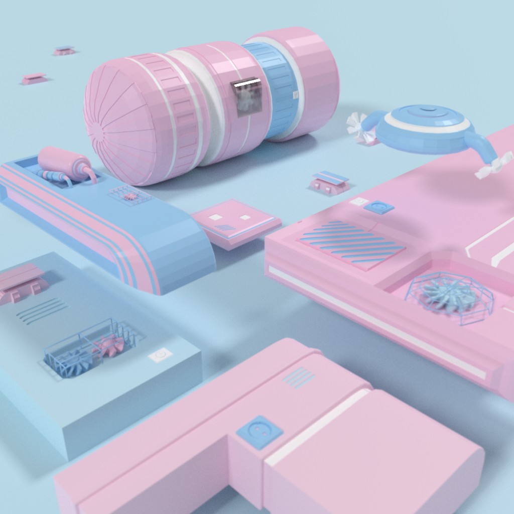 Low Poly Sci-Fi Factory preview image 1